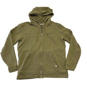 Outerknown Mens Hemp Organic Cotton Full Zip Hoodie Sweatshirt Size L Green